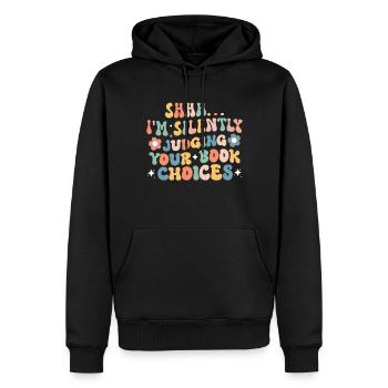 Groovy Lesen Bibliothekar Lustige Bibliothek - Männer Premium Bio Hoodie - Schwarz - Vorne - Nico (187cm)