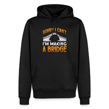 Construction de ponts et ingénieur de ponts - Sweat à capuche Premium bio Homme - noir - Devant - Nico (187cm)