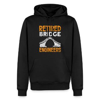 Bridge Construction and Bridge Engineer - Men’s Premium Organic Hoodie - black - Front - Nico (187cm)