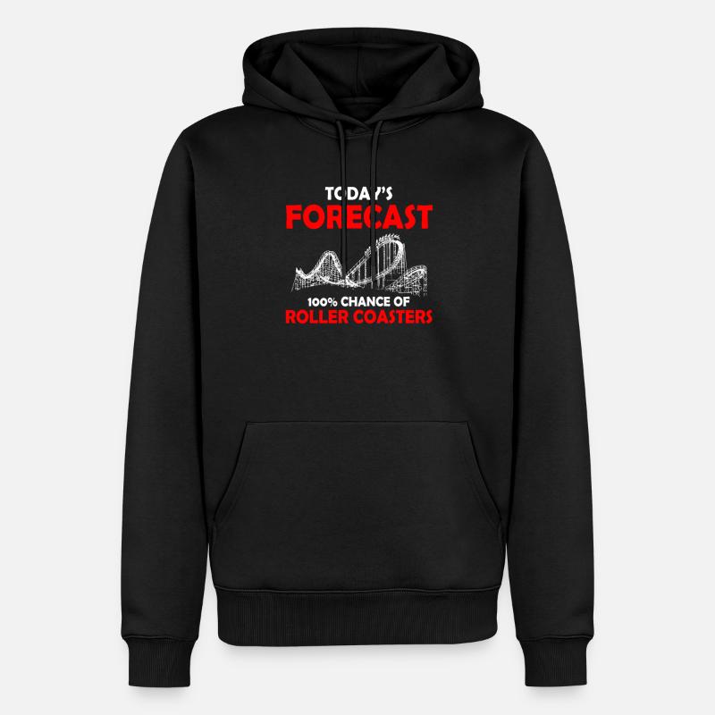 forecast Roller Coaster rollercoaster - Männer Premium Bio Hoodie - Schwarz