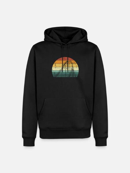 forecast Roller Coaster rollercoaster - Men’s Premium Organic Hoodie - black