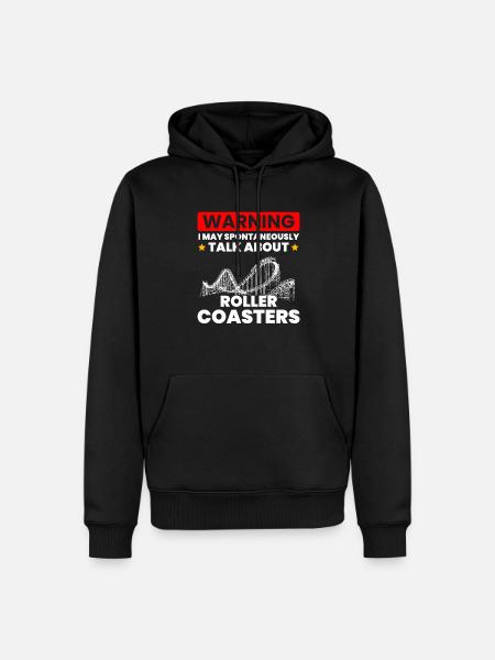 Talk Spontaneously Rollercoasters - Men’s Premium Organic Hoodie - black