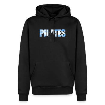Instructeur de Pilates Professeur de Pilates - Sweat à capuche Premium bio Homme - noir - Devant - Nico (187cm)