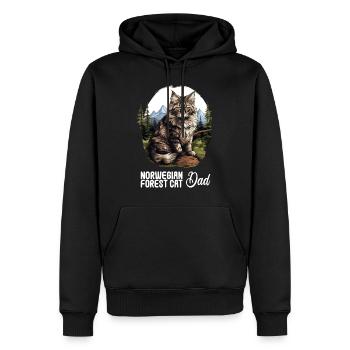 Norwegian Forest Cat Norwegische Waldkatze - Männer Premium Bio Hoodie - Schwarz - Vorne - Nico (187cm)