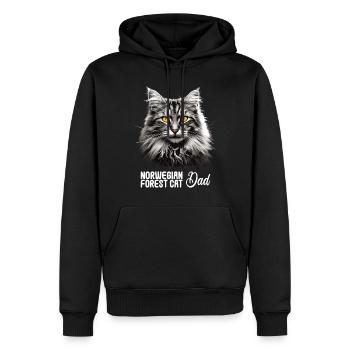 Norwegian Forest Cat Norwegische Waldkatze - Männer Premium Bio Hoodie - Schwarz - Vorne - Nico (187cm)