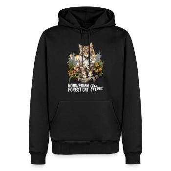 Norwegian Forest Cat Norwegische Waldkatze - Männer Premium Bio Hoodie - Schwarz - Vorne - Nico (187cm)