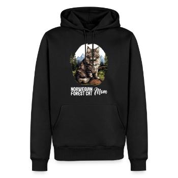 Norwegian Forest Cat Norwegische Waldkatze - Männer Premium Bio Hoodie - Schwarz - Vorne - Nico (187cm)