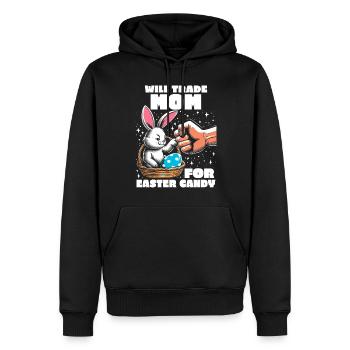 Échangera maman contre des bonbons de Pâques - Sweat à capuche Premium bio Homme - noir - Devant - Nico (187cm)