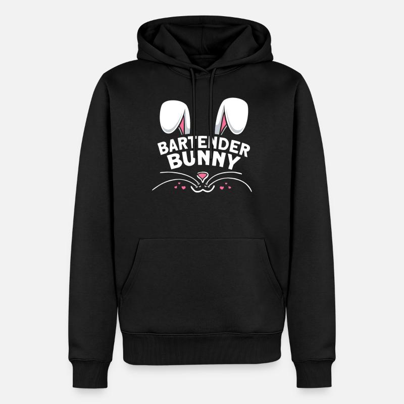 Bartender Bunny - Männer Premium Bio Hoodie - Schwarz