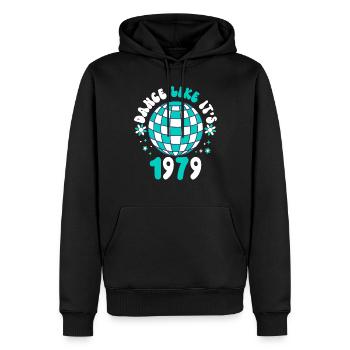 Disco Groovy Hippie 70s 80er Vintage Siebziger - Männer Premium Bio Hoodie - Schwarz - Vorne - Nico (187cm)