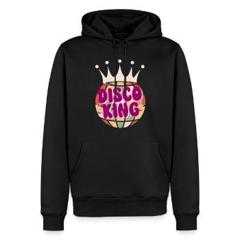 Disco Groovy Hippie 70s 80er Vintage Siebziger - Männer Premium Bio Hoodie - Schwarz - Vorne - Nico (187cm)