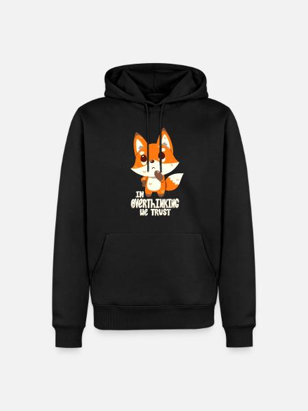 Introverts think too much - Men’s Premium Organic Hoodie - black