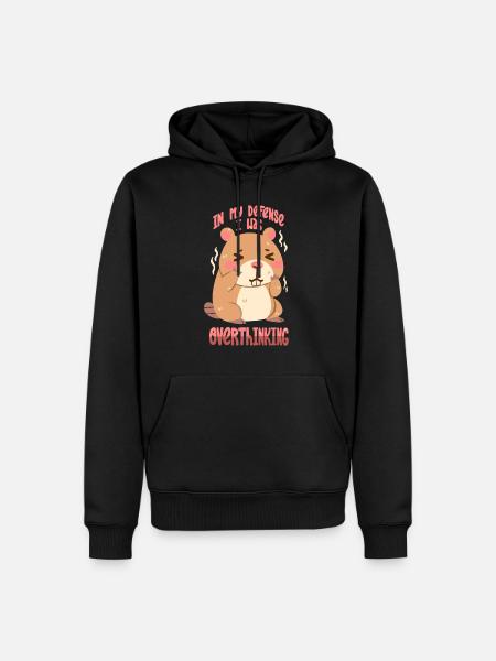 Je réfléchis trop - Sweat à capuche Premium bio Homme - noir