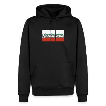 Goldstrand Bulgarien - Männer Premium Bio Hoodie - Schwarz - Vorne - Nico (187cm)