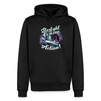 Astrofotografie Starlight camera action - Männer Premium Bio Hoodie - Schwarz - Vorne - Nico (187cm)