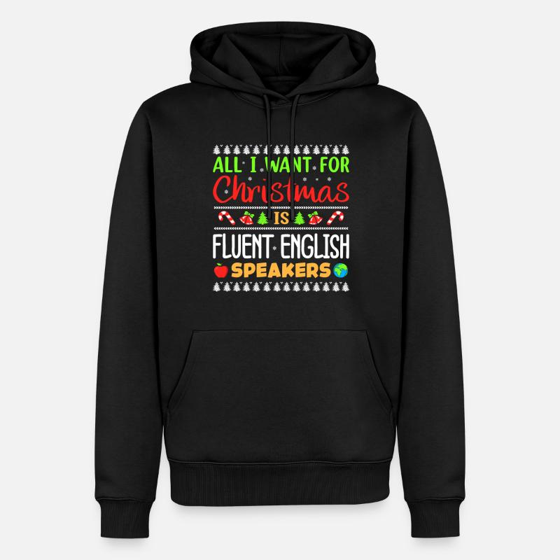 Professeur d’anglais - Sweat à capuche Premium bio Homme - noir