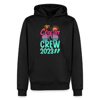Cousin équipage Tie Dye Croisière de vacances en famille Drôle - Sweat à capuche Premium bio Homme - noir - Devant - Nico (187cm)