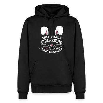 Échangera sa petite amie contre des bonbons de Pâques - Sweat à capuche Premium bio Homme - noir - Devant - Nico (187cm)
