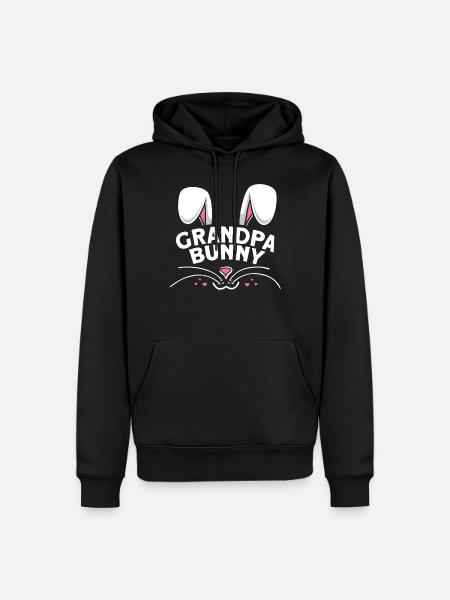 Grandpa Bunny - Men’s Premium Organic Hoodie - black