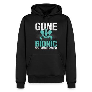 Totaler Hüftgelenkersatz Lustige Gelenk-Hüftchirurgie - Männer Premium Bio Hoodie - Schwarz - Vorne - Nico (187cm)