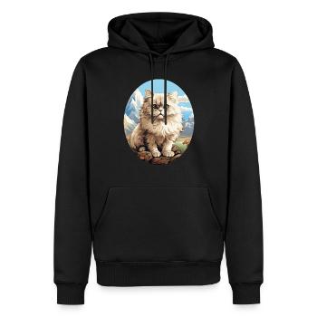 Persian Cat Perserkatze - Männer Premium Bio Hoodie - Schwarz - Vorne - Nico (187cm)