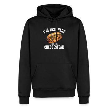 Philly Cheesesteak apparel - Männer Premium Bio Hoodie - Schwarz - Vorne - Nico (187cm)