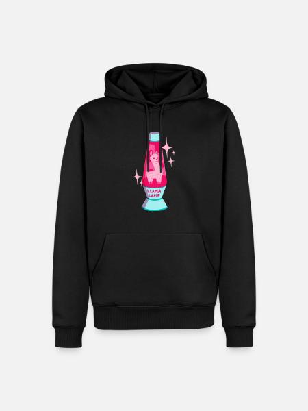 Lama-Lavalampe - Männer Premium Bio Hoodie - Schwarz