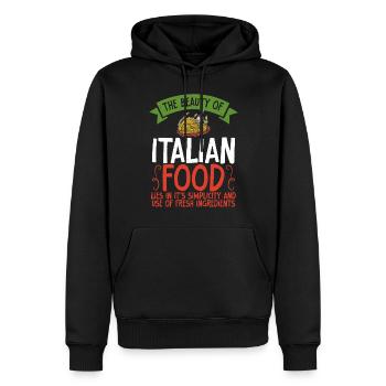 Italian Food Gifts - Männer Premium Bio Hoodie - Schwarz - Vorne - Nico (187cm)