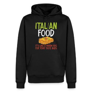 Italian Food Gifts - Männer Premium Bio Hoodie - Schwarz - Vorne - Nico (187cm)