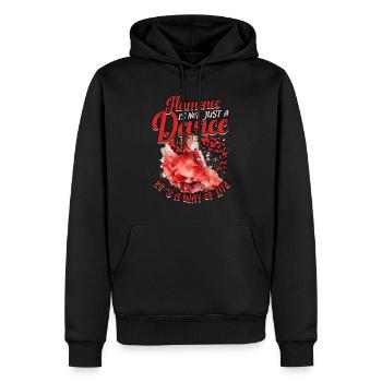 Le flamenco n’est pas seulement une danse, c’est un mode de vie - Sweat à capuche Premium bio Homme - noir - Devant - Nico (187cm)