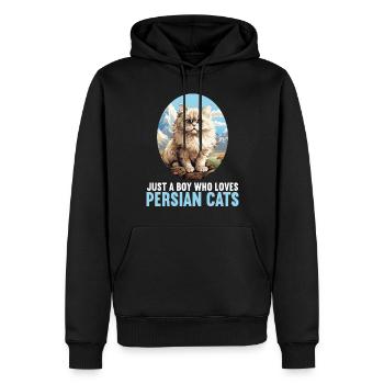 Persian Cat Perserkatze - Männer Premium Bio Hoodie - Schwarz - Vorne - Nico (187cm)