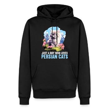 Persian Cat Perserkatze - Männer Premium Bio Hoodie - Schwarz - Vorne - Nico (187cm)