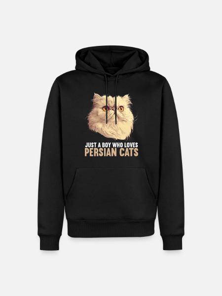 Persian Cat Perserkatze - Männer Premium Bio Hoodie - Schwarz