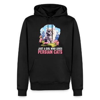 Persian Cat Perserkatze - Männer Premium Bio Hoodie - Schwarz - Vorne - Nico (187cm)