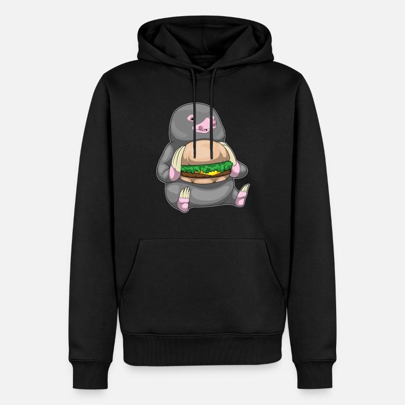 Maulwurf Burger - Männer Premium Bio Hoodie - Schwarz