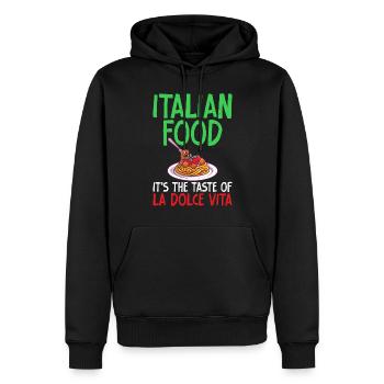 Italian Food Gifts - Männer Premium Bio Hoodie - Schwarz - Vorne - Nico (187cm)