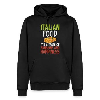Cadeaux de cuisine italienne - Sweat à capuche Premium bio Homme - noir - Devant - Nico (187cm)