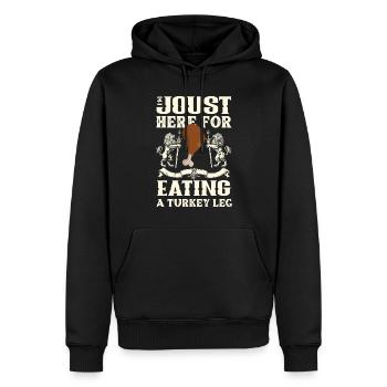 Festival de l’épée médiévale - Sweat à capuche Premium bio Homme - noir - Devant - Nico (187cm)
