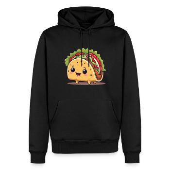 Kawaii Taco Cinco De Mayo Funny Design - Sweat à capuche Premium bio Homme - noir - Devant - Nico (187cm)
