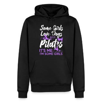 Instructeur de Pilates Professeur Fille - Sweat à capuche Premium bio Homme - noir - Devant - Nico (187cm)