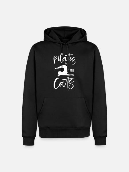 Instructeur de Pilates Enseignant Chat - Sweat à capuche Premium bio Homme - noir