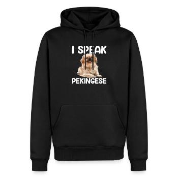 Je parle pékinois - Sweat à capuche Premium bio Homme - noir - Devant - Nico (187cm)