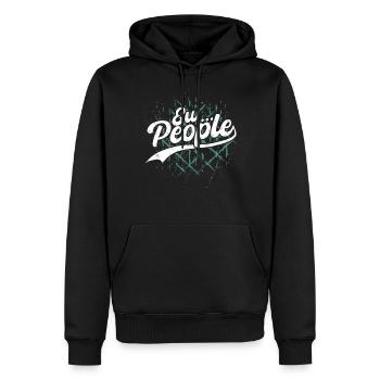 Drücken Sie Ihre Individualität Ew Aus. Menschen - Männer Premium Bio Hoodie - Schwarz - Vorne - Nico (187cm)