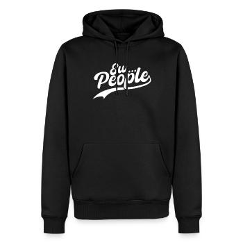 Drücken Sie Ihre Individualität Ew Aus. Menschen - Männer Premium Bio Hoodie - Schwarz - Vorne - Nico (187cm)