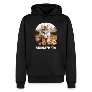 Ragamuffin Chaton Ragamuffin Chat - Sweat à capuche Premium bio Homme - noir - Devant - Nico (187cm)