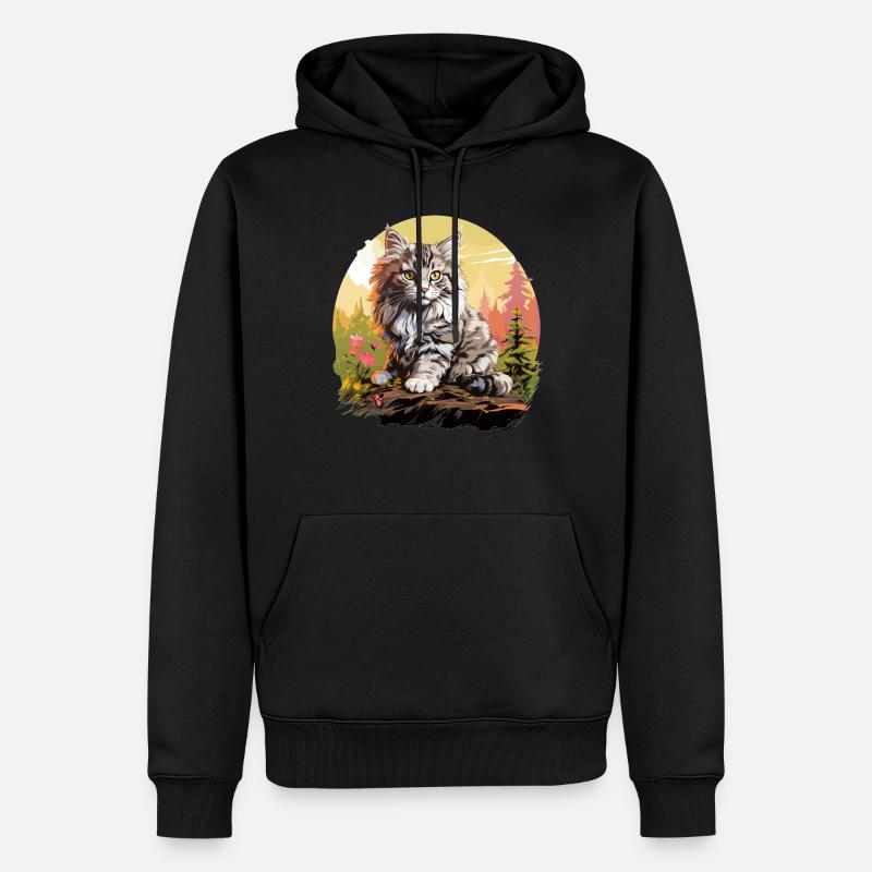 Ragamuffin Chaton Ragamuffin Chat - Sweat à capuche Premium bio Homme - noir