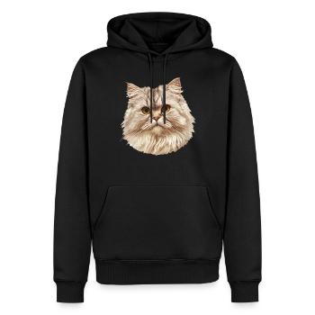 Ragamuffin Chaton Ragamuffin Chat - Sweat à capuche Premium bio Homme - noir - Devant - Nico (187cm)