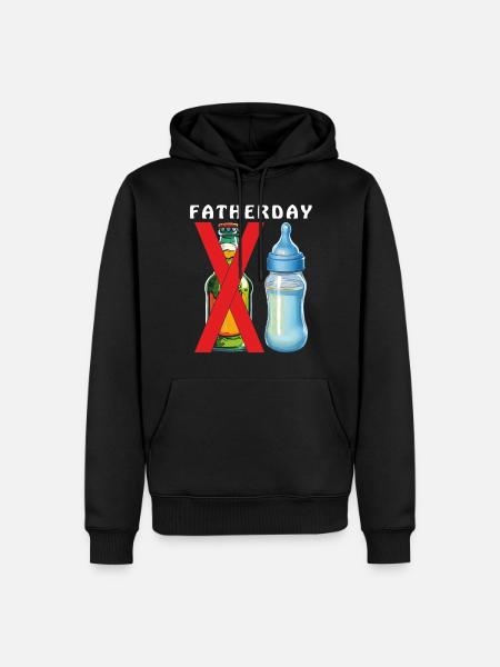 BABYFLASCHE BIERFLASCHE FATHERDAY - Männer Premium Bio Hoodie - Schwarz