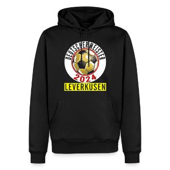 DEUTSCHER MEISTER 2024 LEVERKUSEN - Männer Premium Bio Hoodie - Schwarz - Vorne - Nico (187cm)