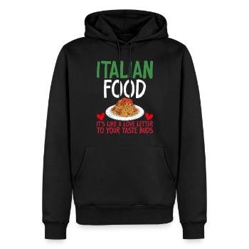 Italian Food Gifts - Männer Premium Bio Hoodie - Schwarz - Vorne - Nico (187cm)
